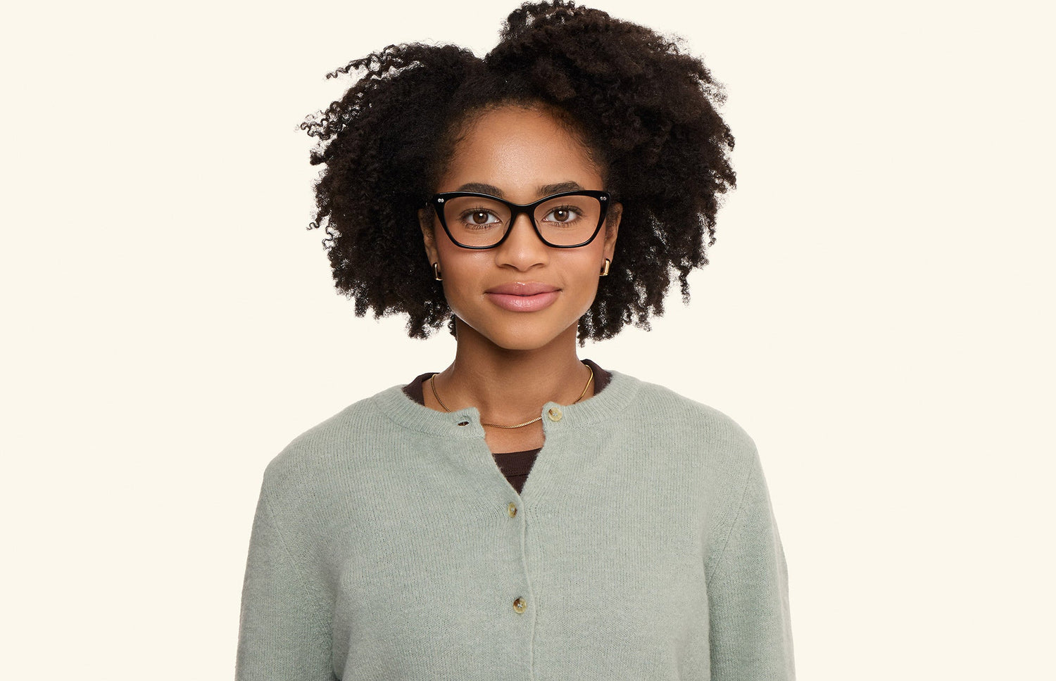 The Wanda - Black Acetate Gold Metal - LifeStyle1 - Pair Eyewear