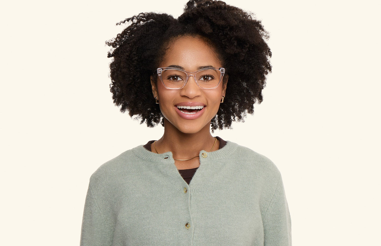 The Wanda - Crystal Clear Acetate Silver Metal - LifeStyle2 - Pair Eyewear