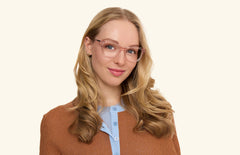 The Wanda - Pink Clear Acetate Rose Gold Metal - LifeStyle Thumbnail3 - Pair Eyewear
