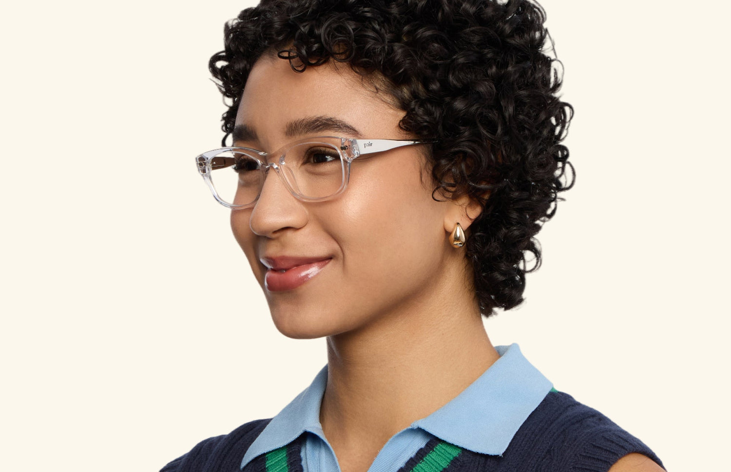 The Addison - Crystal Clear Acetate Silver Metal - LifeStyle2 - Pair Eyewear