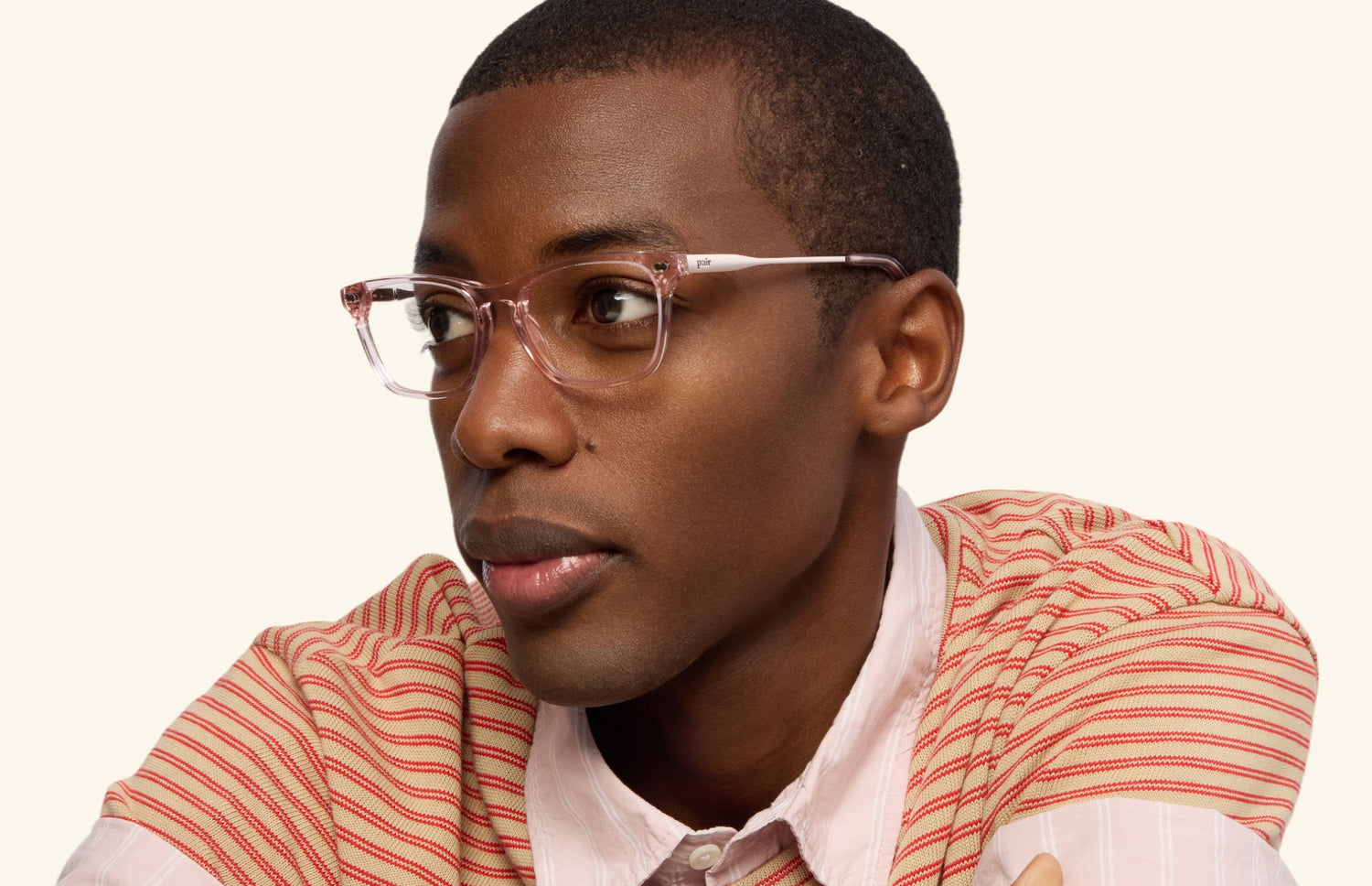 The Casper - Pink Clear Acetate Rose Gold Metal - LifeStyle2 - Pair Eyewear