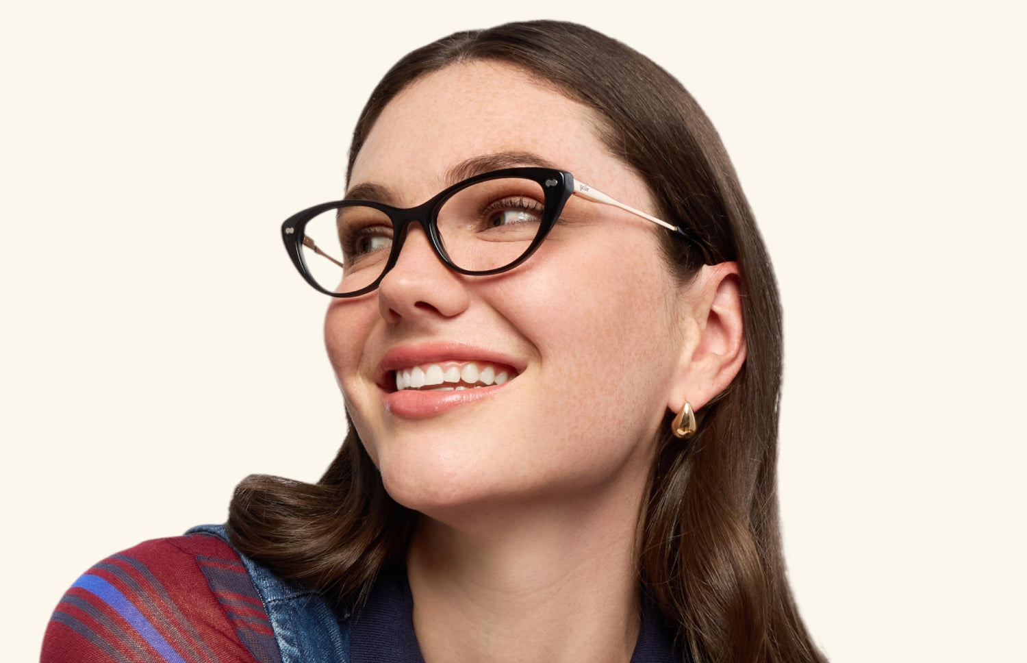 The ella - Black Acetate Gold Metal - LifeStyle2 - Pair Eyewear
