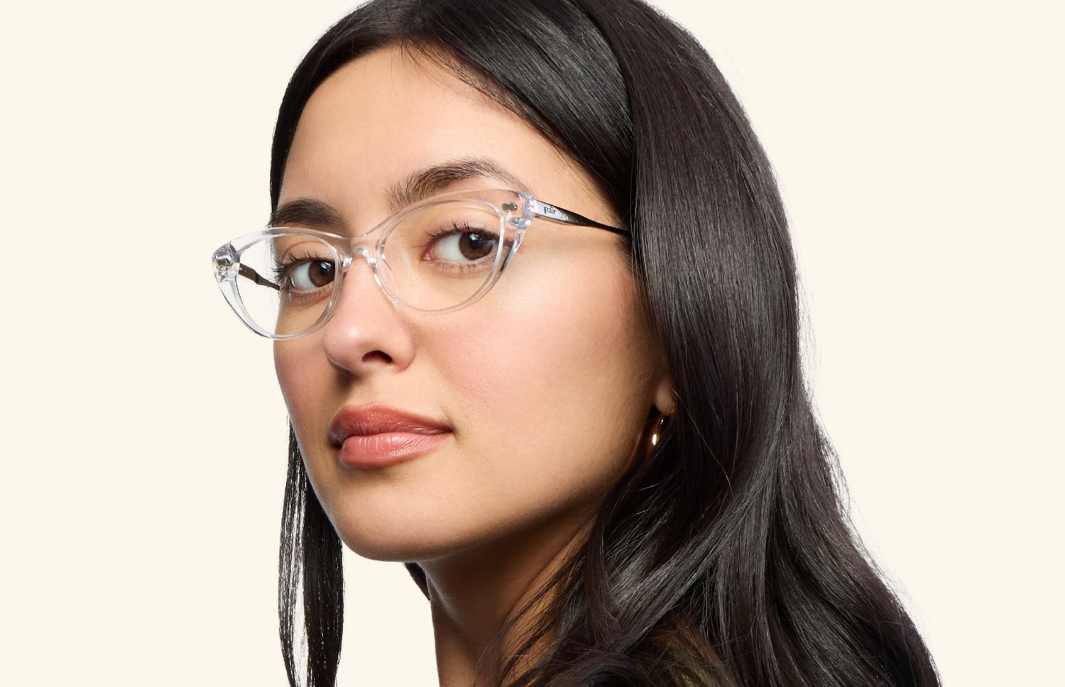 The ella - Crystal Clear Acetate Silver Metal - LifeStyle2 - Pair Eyewear
