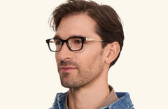 The Finley - Black Acetate Gold Metal - LifeStyle Thumbnail2 - Pair Eyewear