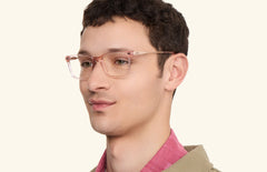 The Kirby - Pink Clear Acetate Rose Gold Metal - LifeStyle Thumbnail3 - Pair Eyewear