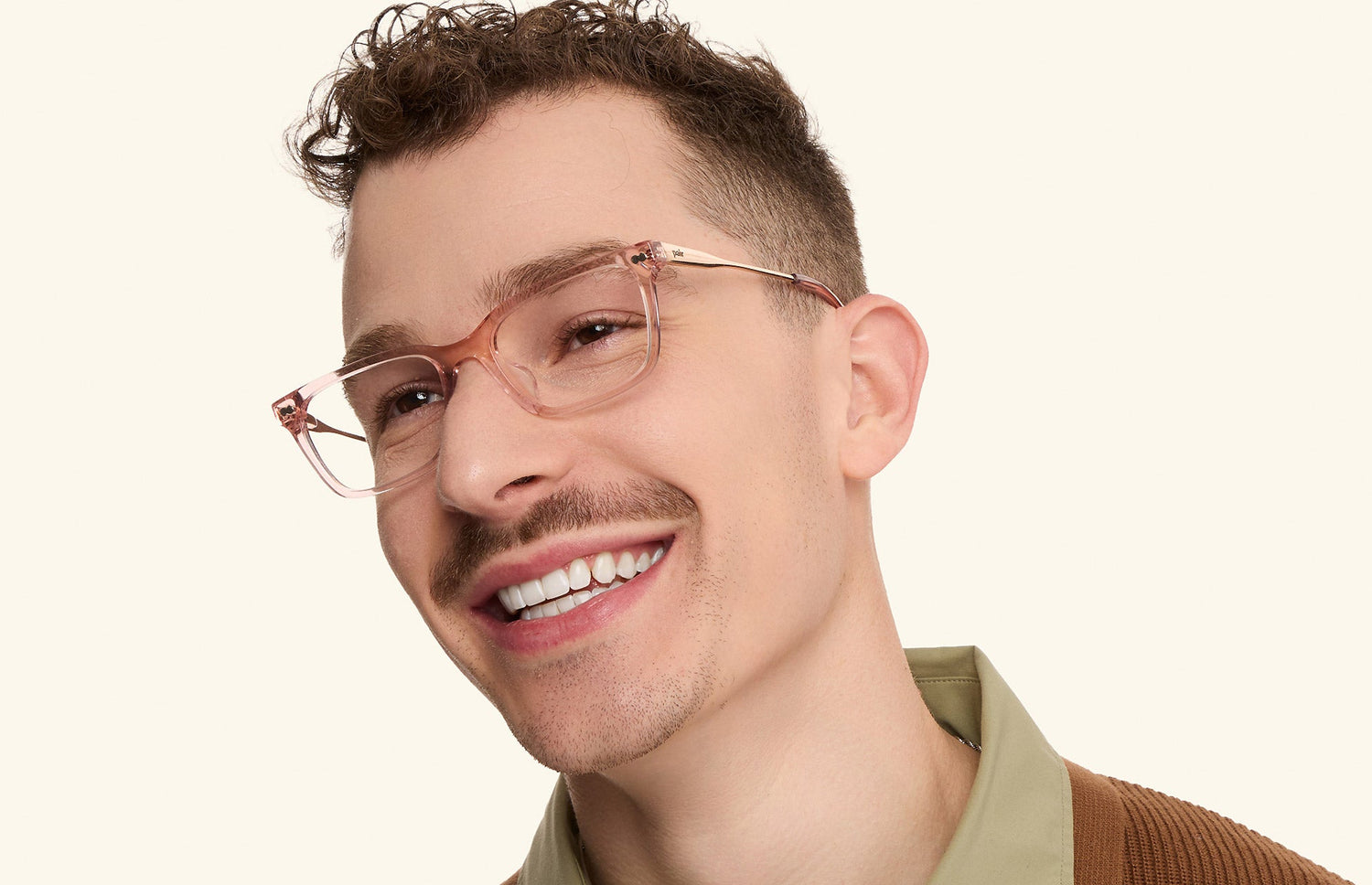The Larkin - Pink Clear Acetate Rose Gold Metal - LifeStyle2 - Pair Eyewear