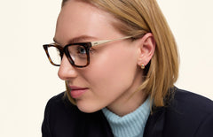 The Larkin - Tortoise Acetate Gold Metal - LifeStyle Thumbnail2 - Pair Eyewear