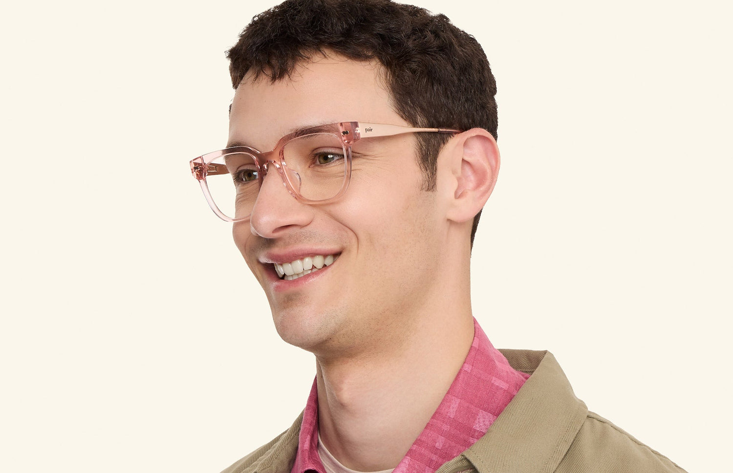 The Murphy - Pink Clear Acetate Rose Gold Metal - LifeStyle2 - Pair Eyewear