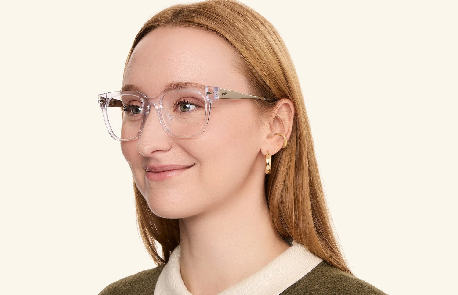 The Murphy - Crystal Clear Acetate Silver Metal - LifeStyle2 - Pair Eyewear