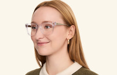 The Murphy - Crystal Clear Acetate Silver Metal - LifeStyle Thumbnail2 - Pair Eyewear