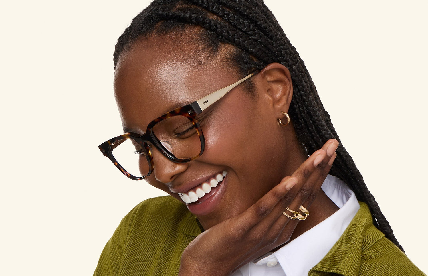 The Murphy - Tortoise Acetate Gold Metal - LifeStyle2 - Pair Eyewear