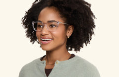 The Wanda - Crystal Clear Acetate Silver Metal - LifeStyle Thumbnail4 - Pair Eyewear
