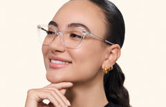 The Wanda - Crystal Clear Acetate Silver Metal - LifeStyle Thumbnail3 - Pair Eyewear