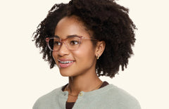 The Wanda - Pink Clear Acetate Rose Gold Metal - LifeStyle Thumbnail4 - Pair Eyewear