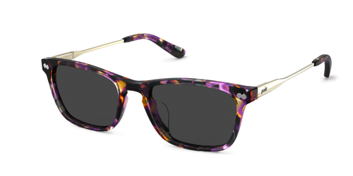 The Casper - Purple Confetti Tortoise Acetate Gold Metal Sun - Pair Eyewear