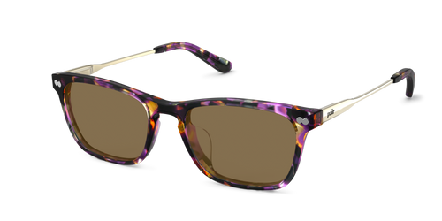 The Casper - Purple Confetti Tortoise Acetate Gold Metal Sun - Secondary Image - Pair Eyewear