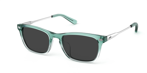 The Casper - Teal Pearlized Gradient Acetate Silver Metal Sun - Pair Eyewear