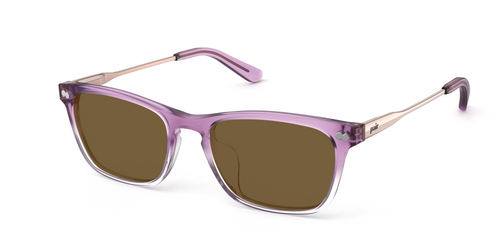The Casper - Violet Pearlized Gradient Acetate Rose Gold Metal Sun - Secondary Image - Pair Eyewear