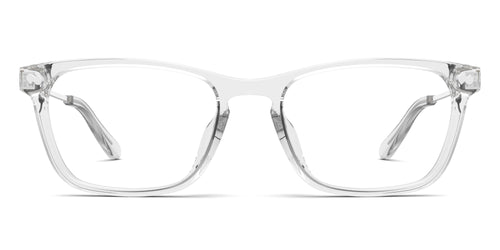 The Casper - Crystal Clear Acetate Silver Metal - Secondary Image - Pair Eyewear
