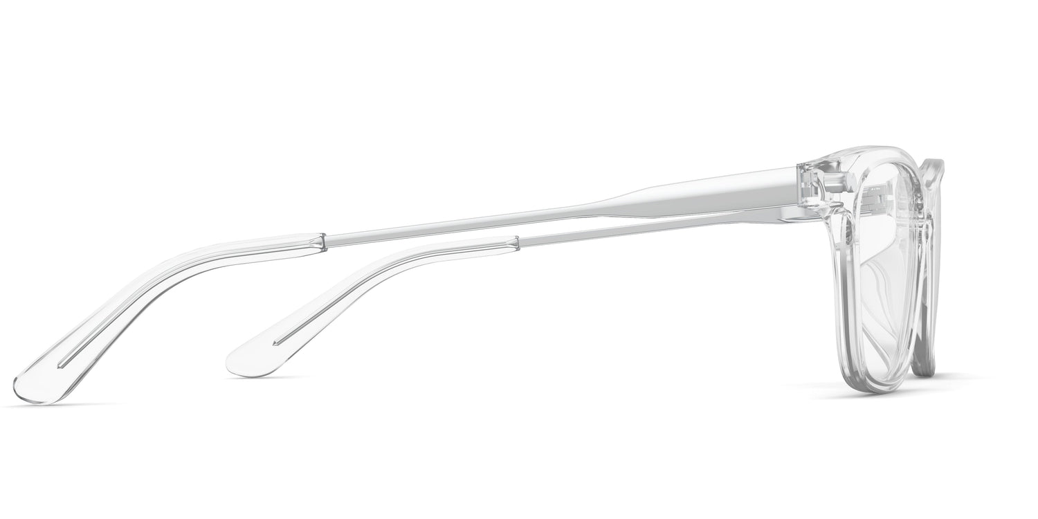 The Casper - Crystal Clear Acetate Silver Metal - Carousel3 - Pair Eyewear