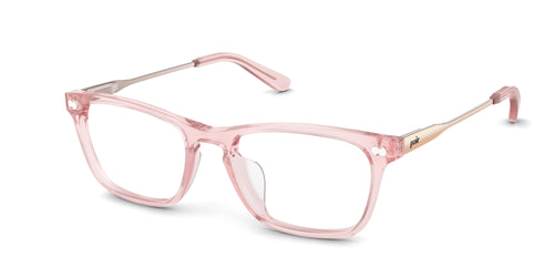 The Casper - Pink Clear Acetate Rose Gold Metal - Pair Eyewear