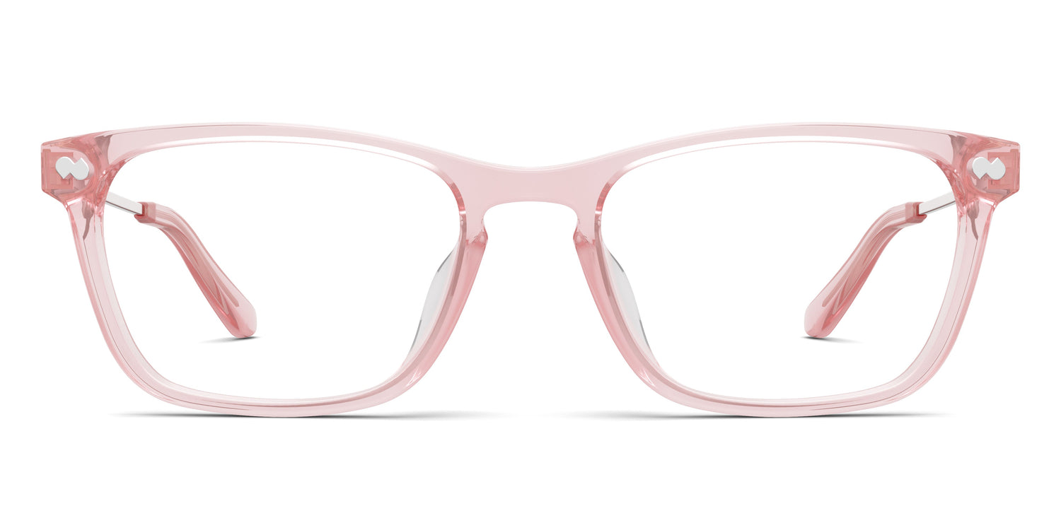 The Casper - Pink Clear Acetate Rose Gold Metal - Carousel2 - Pair Eyewear