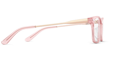 The Casper - Pink Clear Acetate Rose Gold Metal - Thumbnail3 - Pair Eyewear