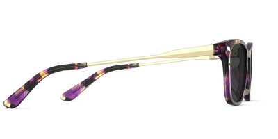 The Casper - Purple Confetti Tortoise Acetate Gold Metal Sun - Thumbnail5 - Pair Eyewear