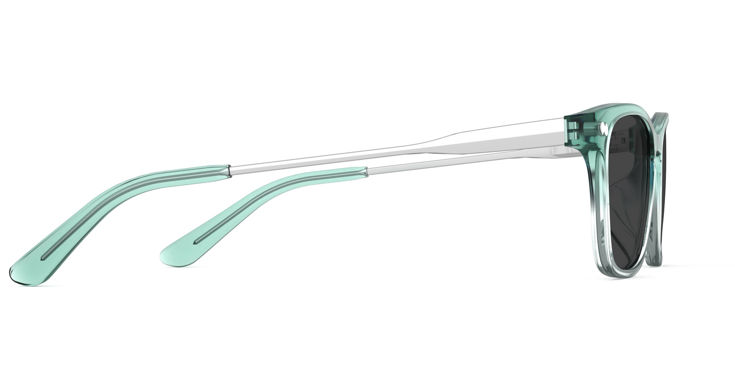 The Casper - Teal Pearlized Gradient Acetate Silver Metal Sun - Carousel5 - Pair Eyewear