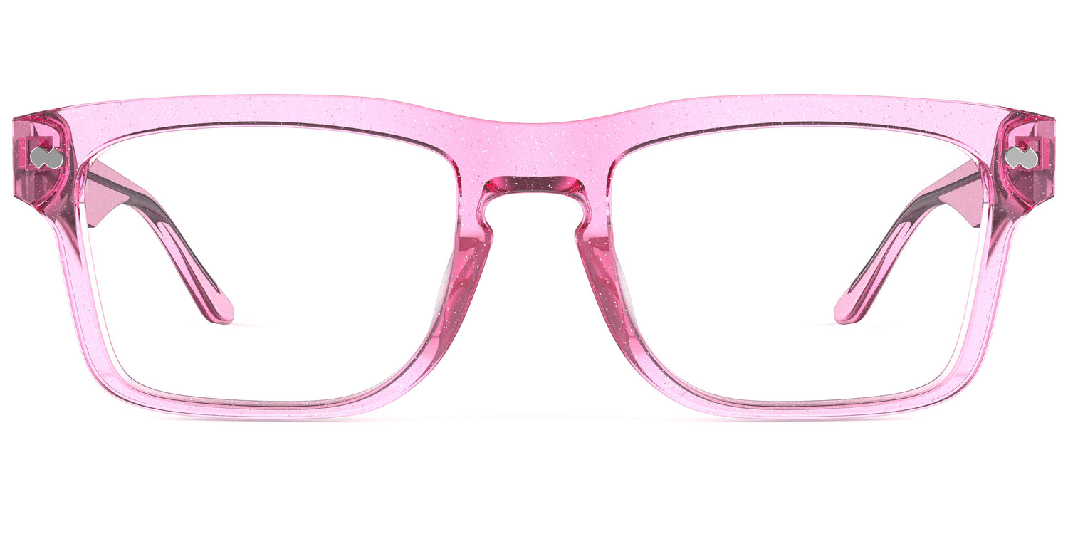 The Drew - Pink Glitter Clear - Carousel1 - Pair Eyewear