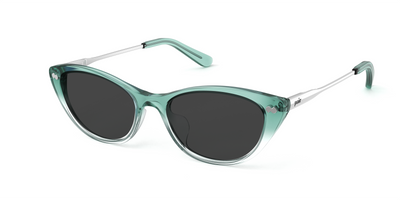 The ella - Teal Pearlized Gradient Acetate Silver Metal Sun - Thumbnail1 - Pair Eyewear