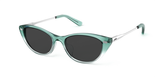 The ella - Teal Pearlized Gradient Acetate Silver Metal Sun - Pair Eyewear