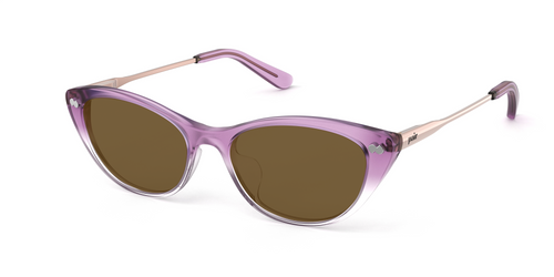 The ella - Violet Pearlized Gradient Acetate Rose Gold Metal Sun - Secondary Image - Pair Eyewear