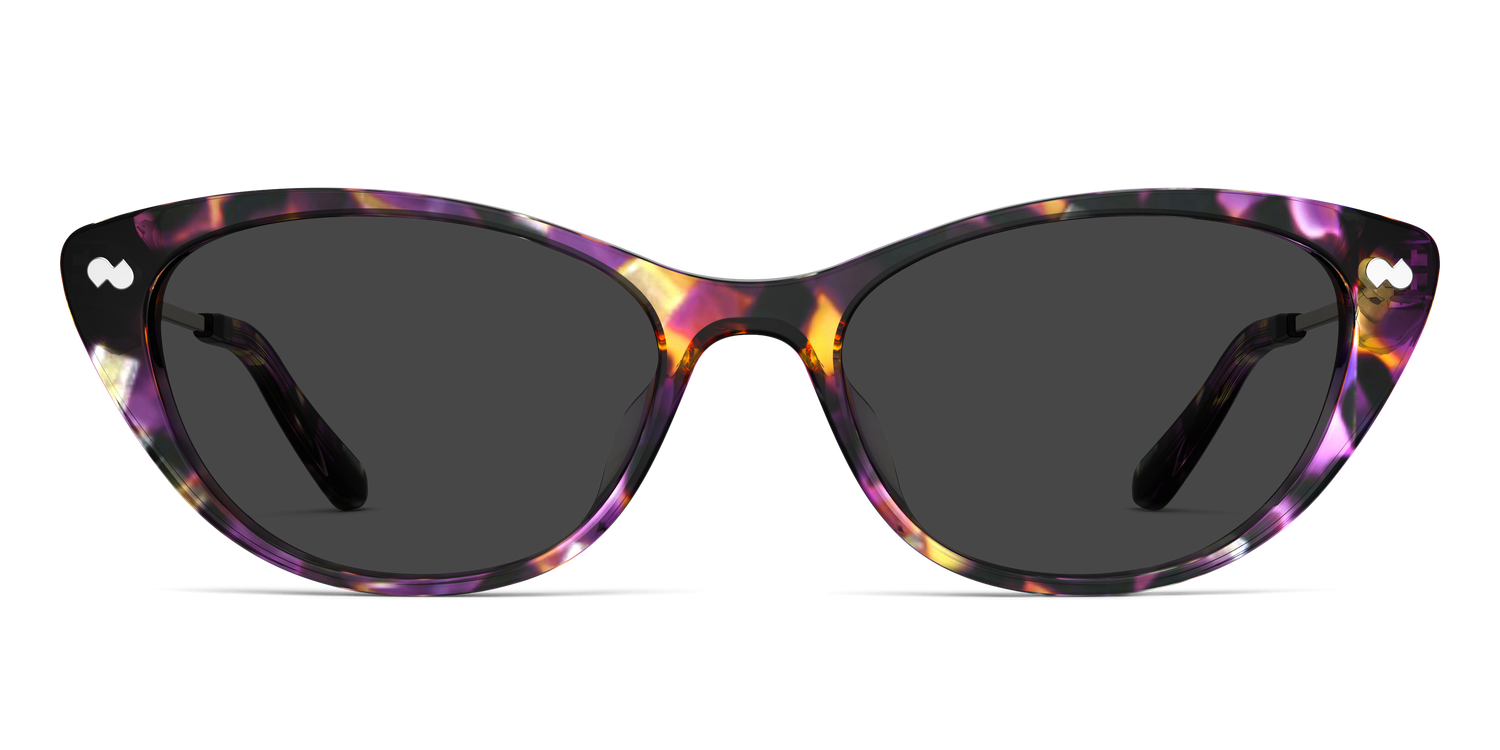The ella - Purple Confetti Tortoise Acetate Gold Metal Sun - Carousel3 - Pair Eyewear