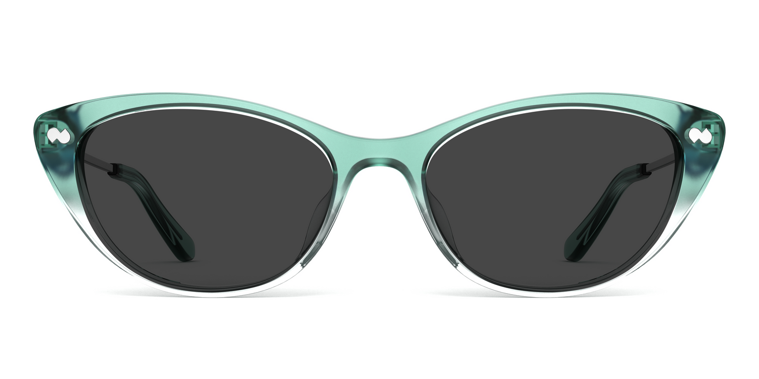 The ella - Teal Pearlized Gradient Acetate Silver Metal Sun - Carousel3 - Pair Eyewear