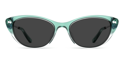 The ella - Teal Pearlized Gradient Acetate Silver Metal Sun - Thumbnail3 - Pair Eyewear