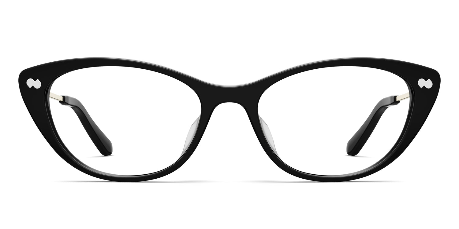 The ella - Black Acetate Gold Metal - Carousel2 - Pair Eyewear