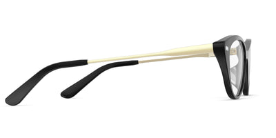 The ella - Black Acetate Gold Metal - Thumbnail3 - Pair Eyewear