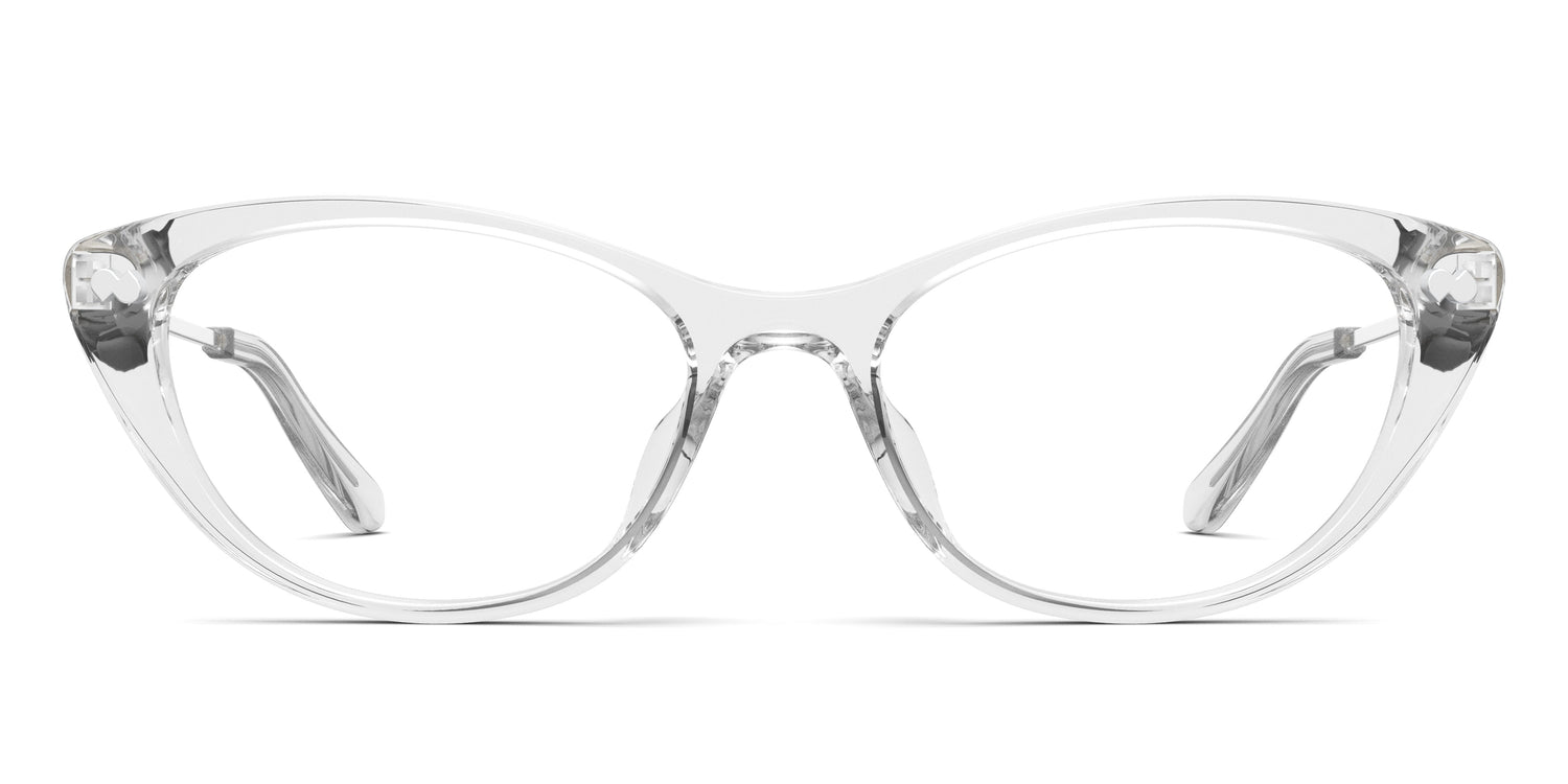 The ella - Crystal Clear Acetate Silver Metal - Carousel2 - Pair Eyewear