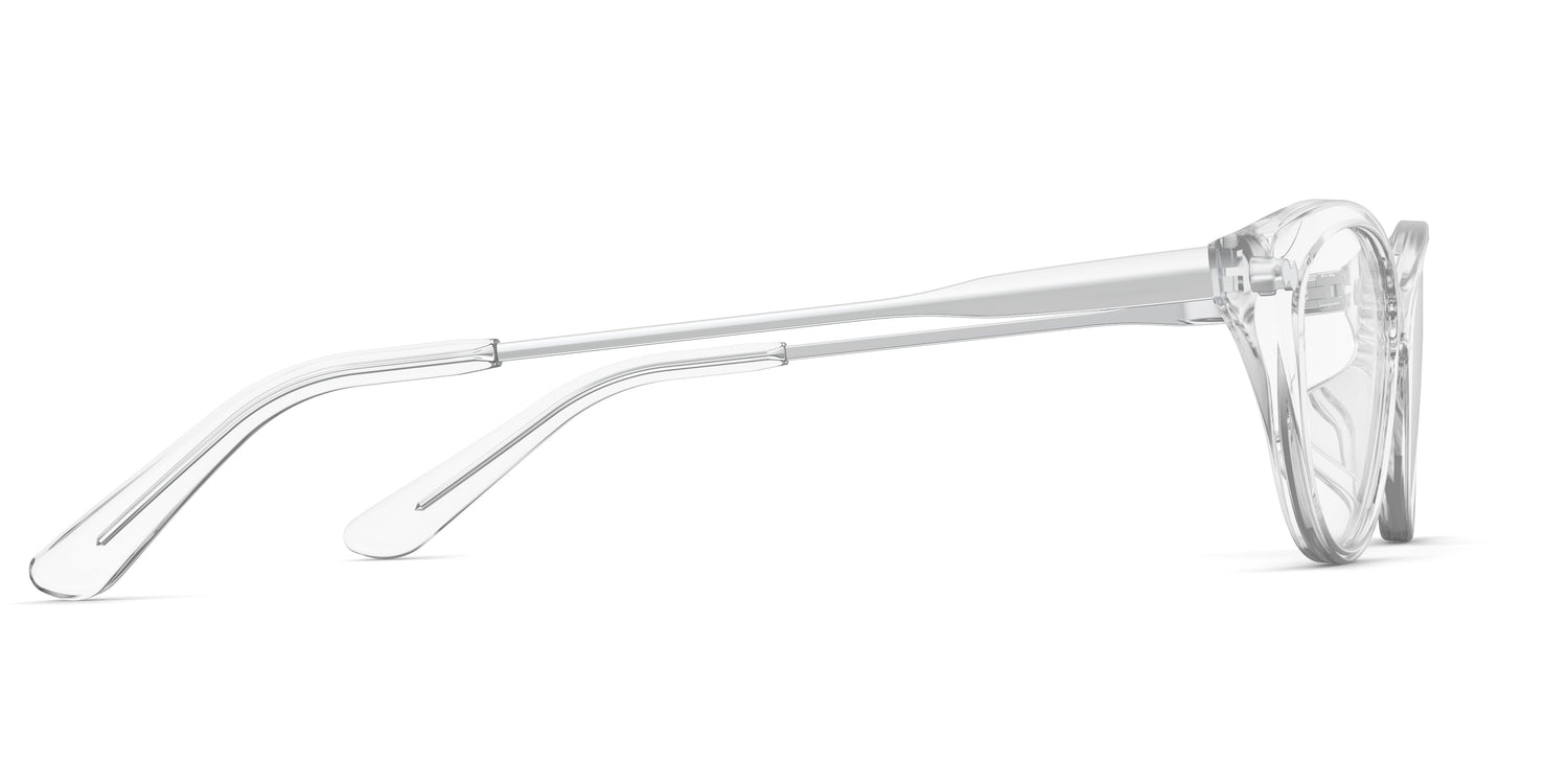 The ella - Crystal Clear Acetate Silver Metal - Carousel3 - Pair Eyewear