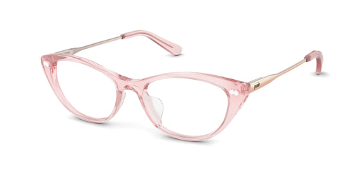The ella - Pink Clear Acetate Rose Gold Metal - Pair Eyewear