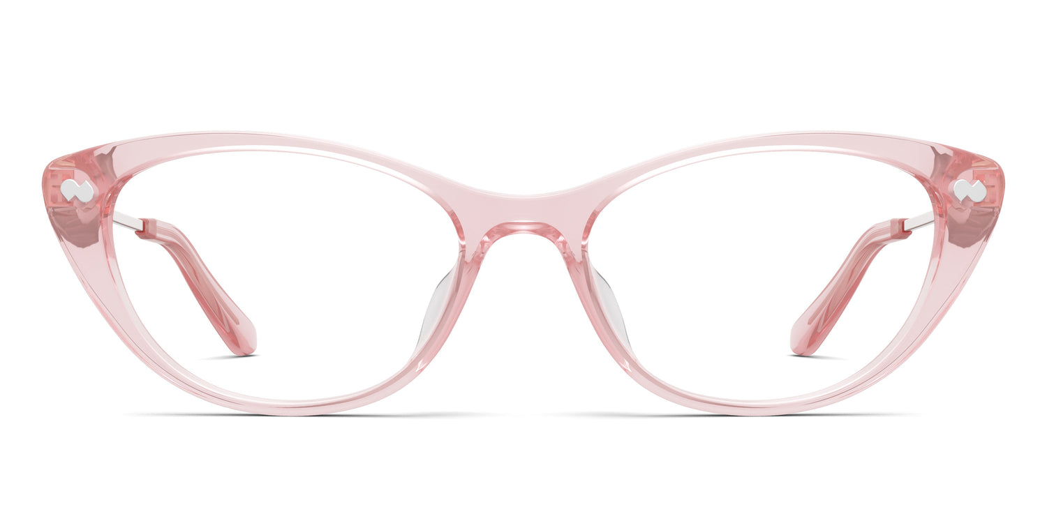 The ella - Pink Clear Acetate Rose Gold Metal - Carousel2 - Pair Eyewear