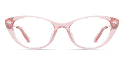 The ella - Pink Clear Acetate Rose Gold Metal - Thumbnail2 - Pair Eyewear