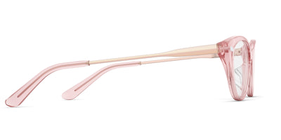 The ella - Pink Clear Acetate Rose Gold Metal - Thumbnail3 - Pair Eyewear