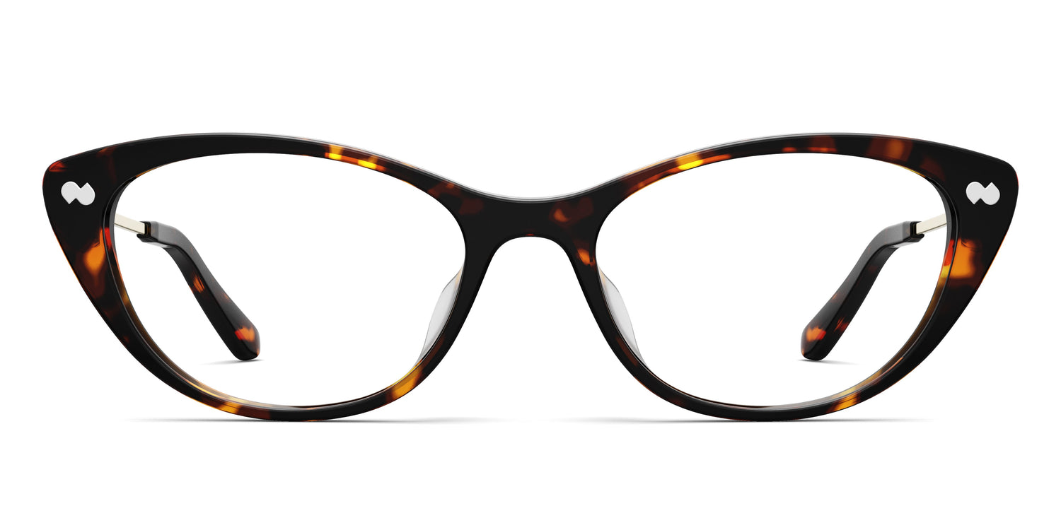 The ella - Tortoise Acetate Gold Metal - Carousel2 - Pair Eyewear