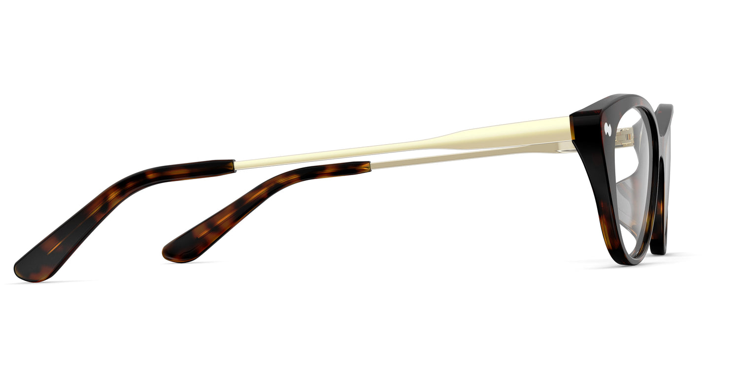 The ella - Tortoise Acetate Gold Metal - Carousel3 - Pair Eyewear