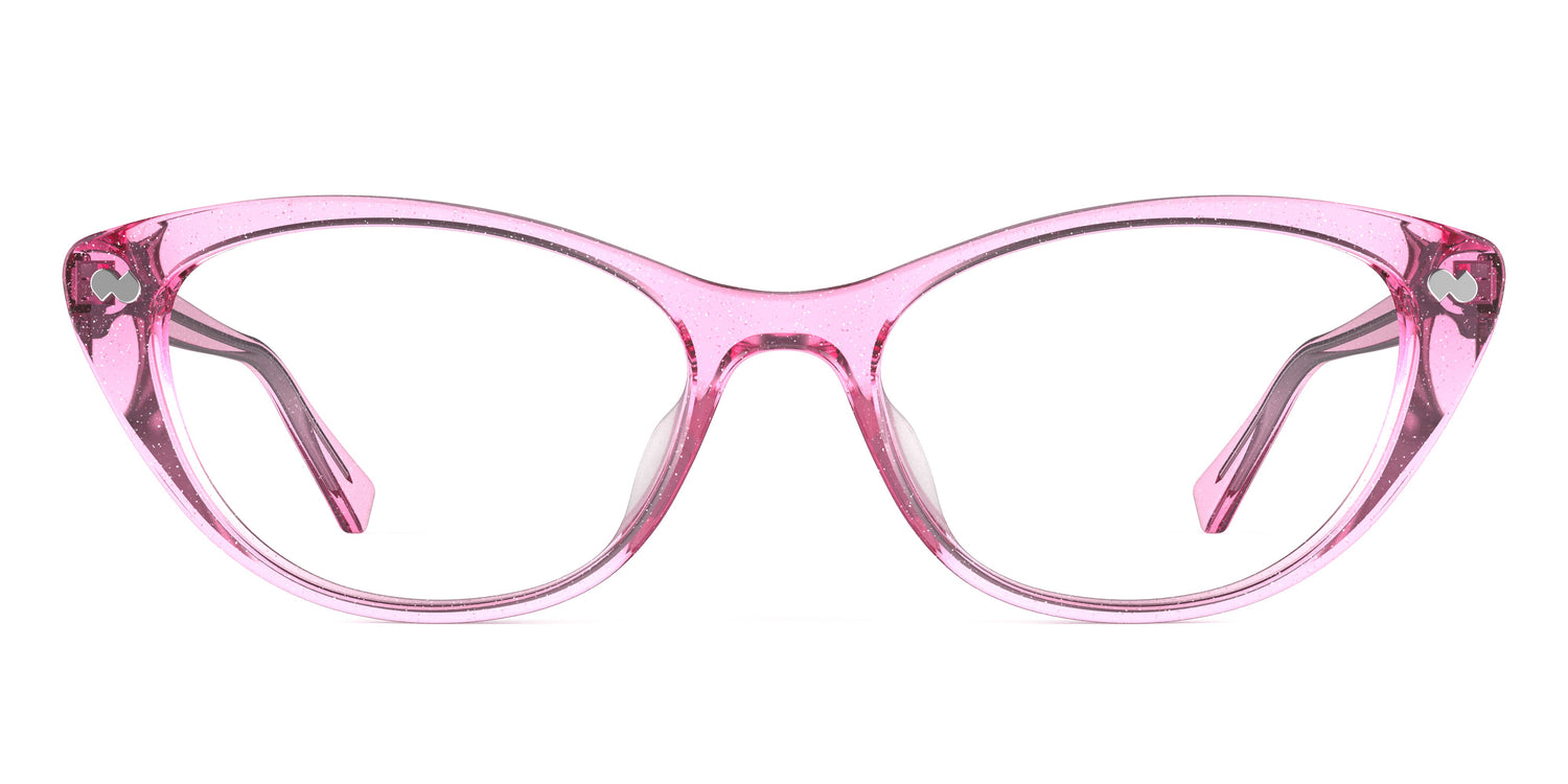 The ella - Pink Glitter Clear - Carousel1 - Pair Eyewear