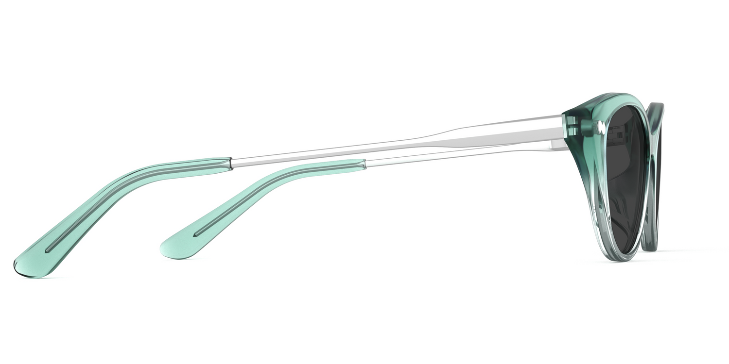 The ella - Teal Pearlized Gradient Acetate Silver Metal Sun - Carousel5 - Pair Eyewear