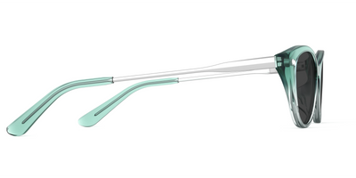 The ella - Teal Pearlized Gradient Acetate Silver Metal Sun - Thumbnail5 - Pair Eyewear