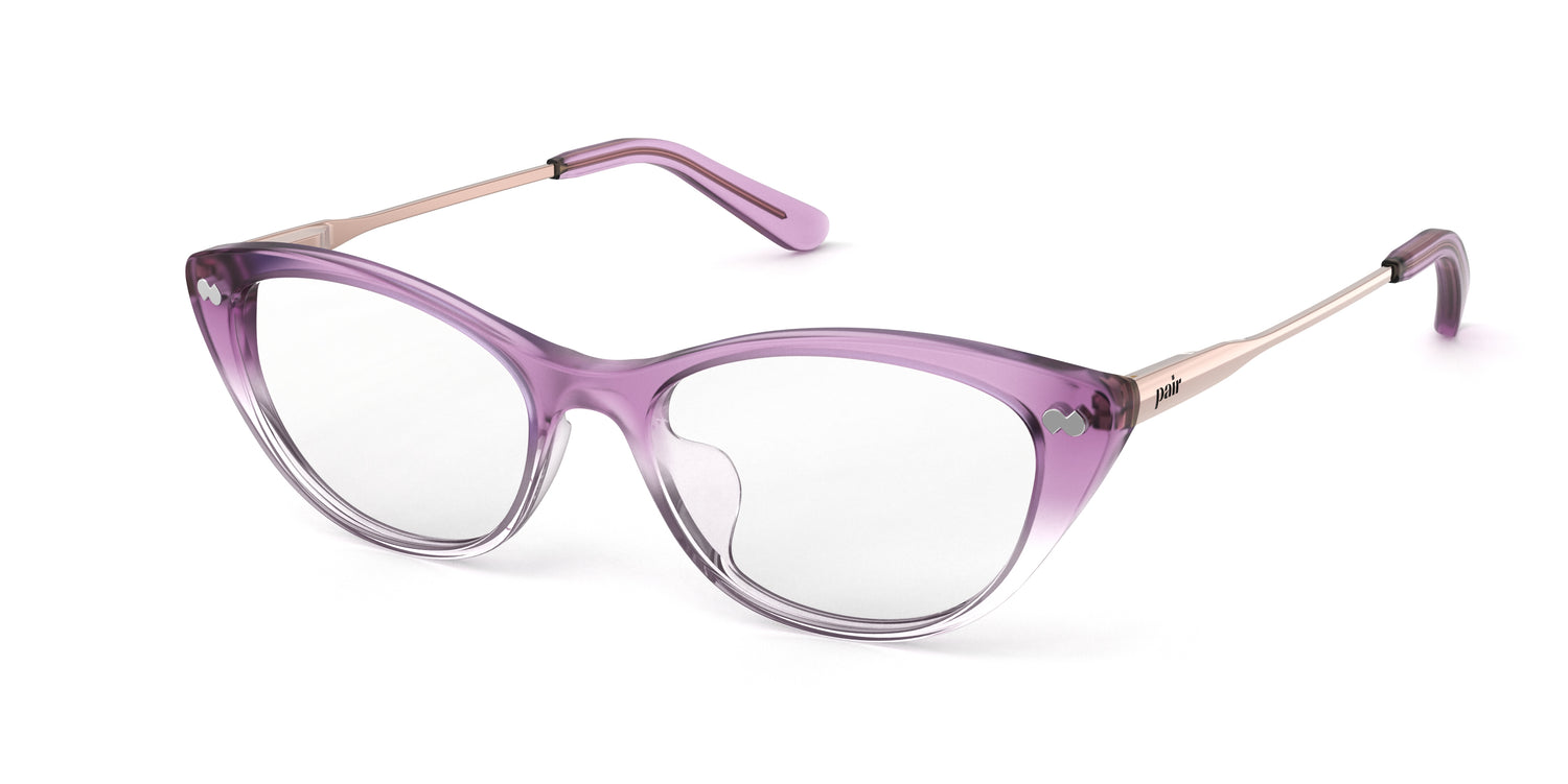 The ella - Violet Pearlized Gradient Acetate Rose Gold Metal - Carousel1 - Pair Eyewear